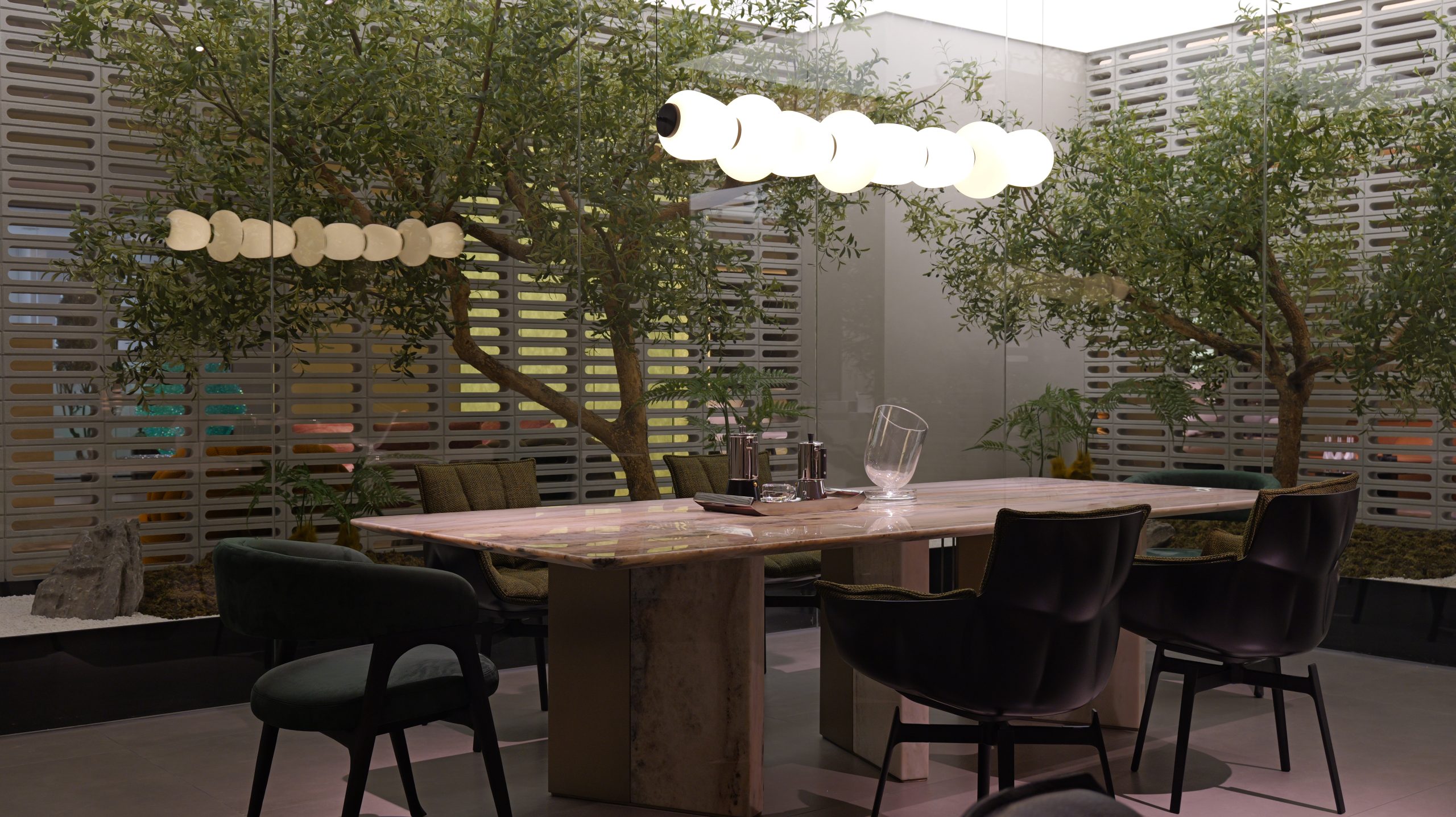 Landscape Crystal Dining Table