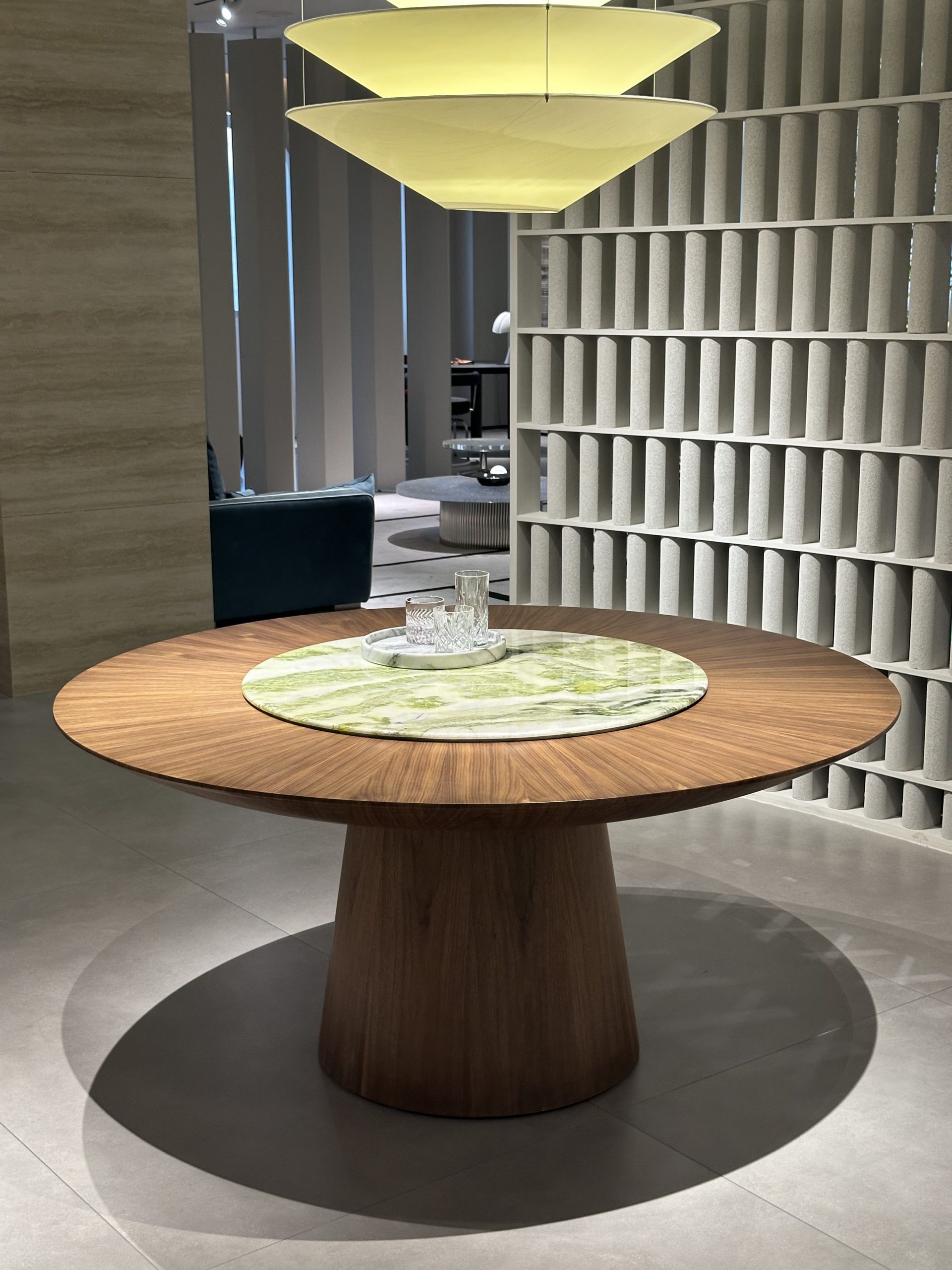 Walnut Round Dining Table