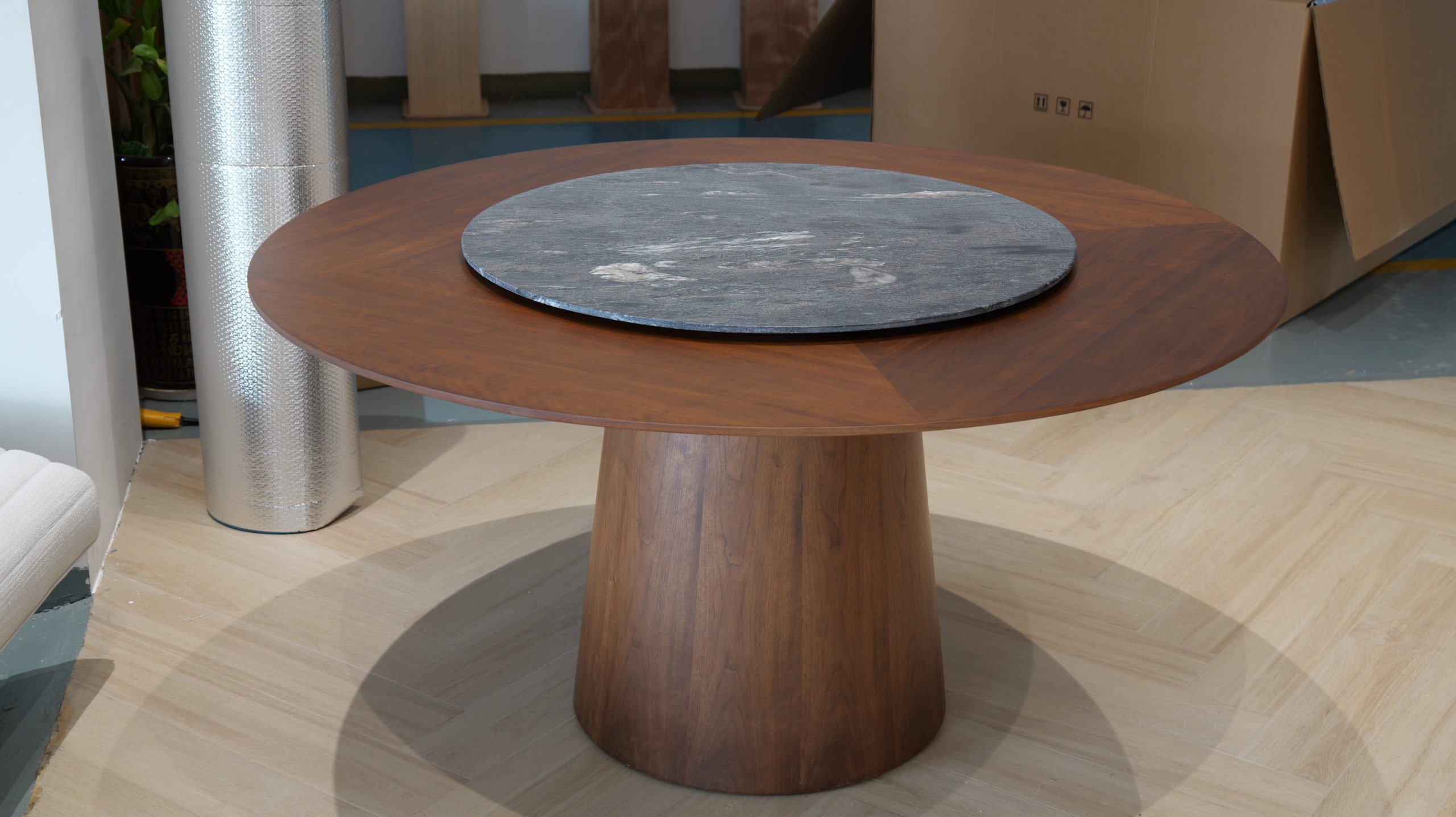 Walnut Round Dining Table 7