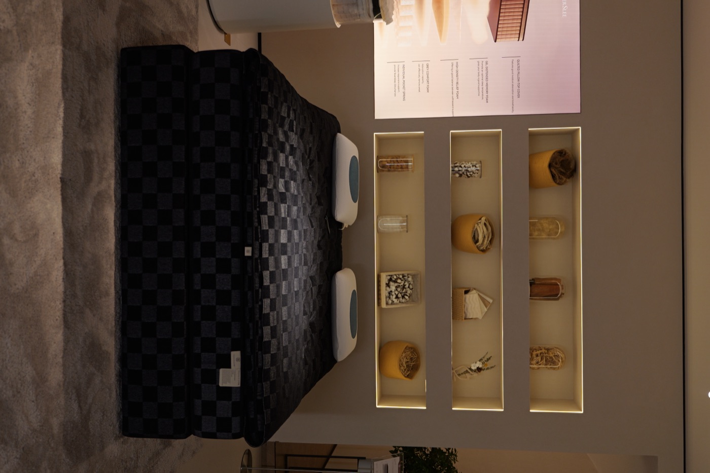 Black Charm HS mattress in the CXCASA showroom