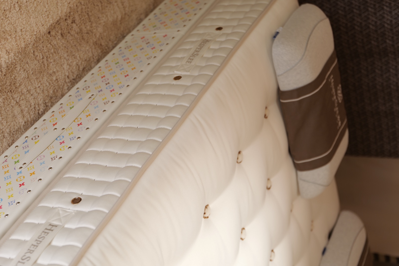 Princess and the Pea mattress material and finish detail