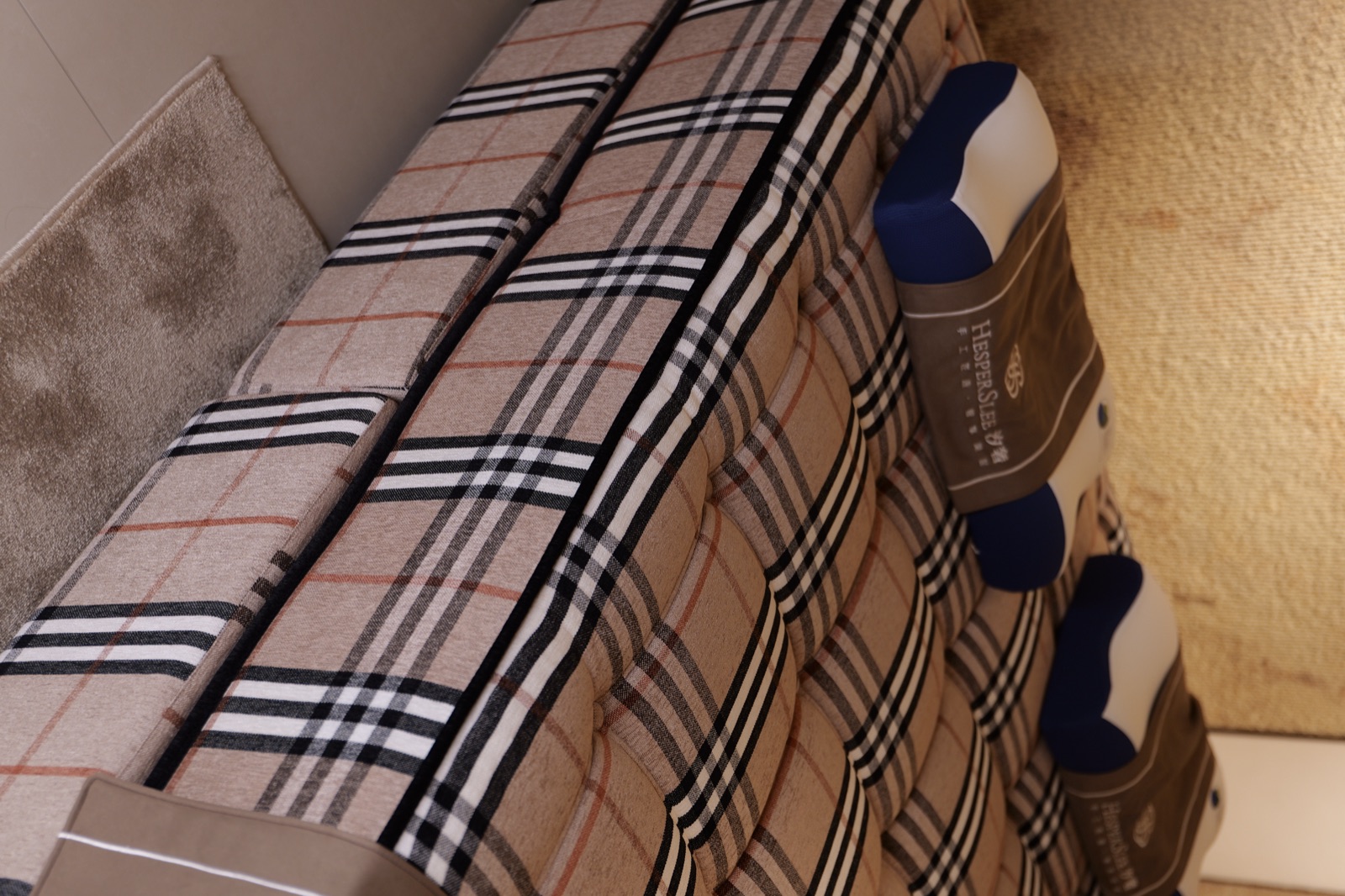 Quiet Isle mattress material and finish detail